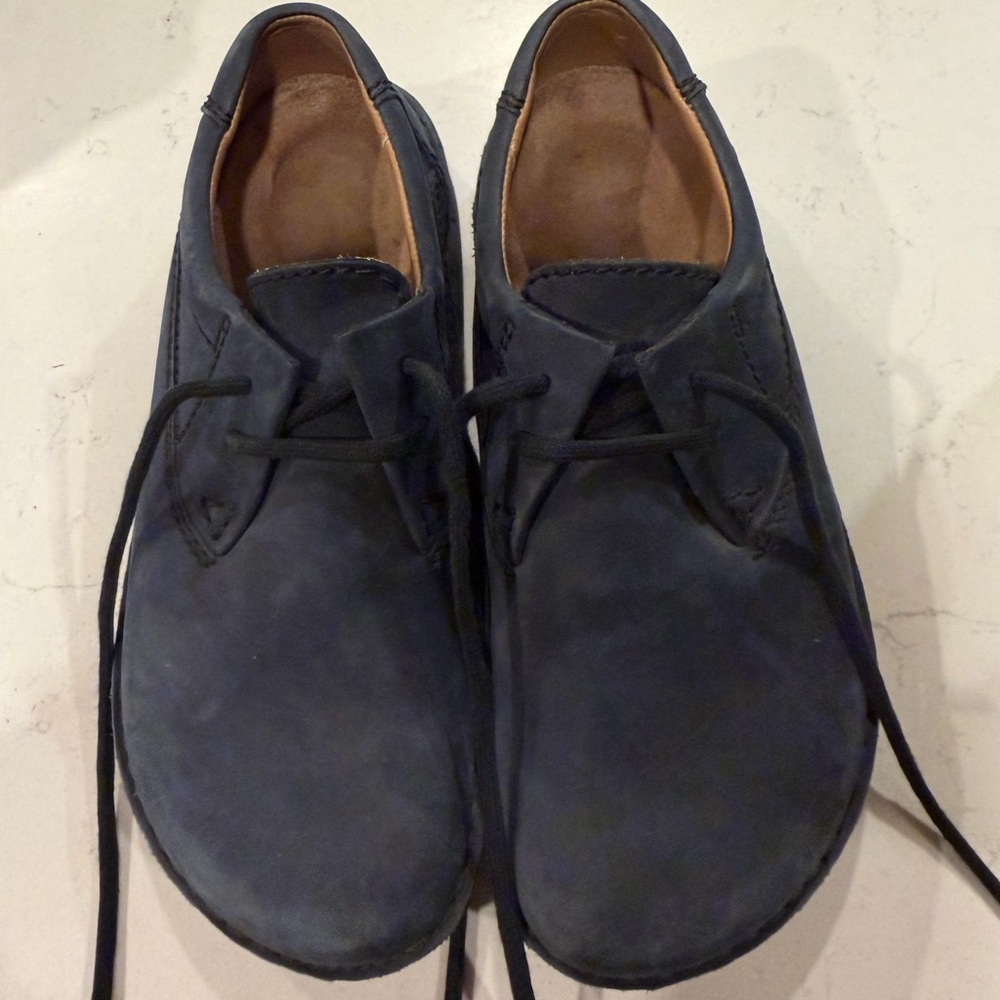 Birkenstock Size 38 Navy Suede Lace Up Memphis Shoes